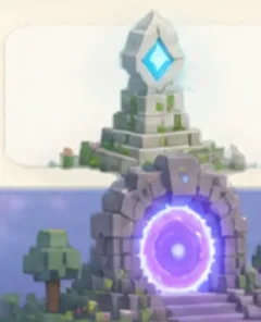 Leuchtender Kristall-Obelisk